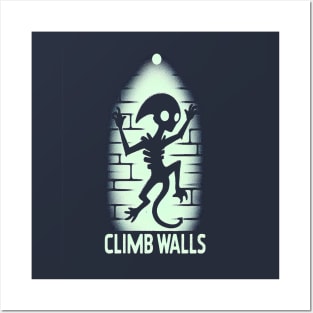 Climb walls Posters and Art